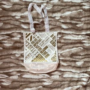 Lululemon Reusable Shopping Tote Bag - White & Gold